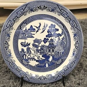 Churchill Blue Willow Large Porcelain Serving Platter 12.5 Inches